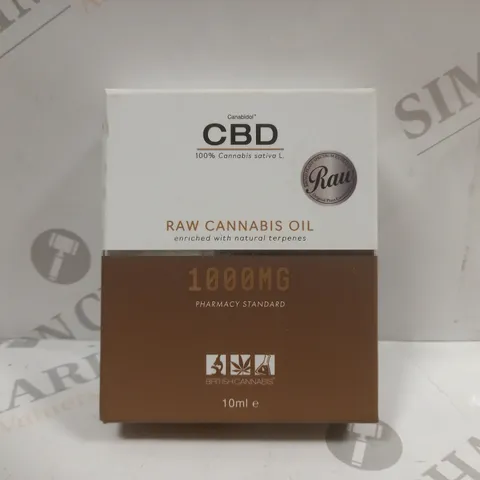 BOX OF 7 X 10ML CANABIDOL CBD RAW CANNABIS OIL 1000MG DROPS
