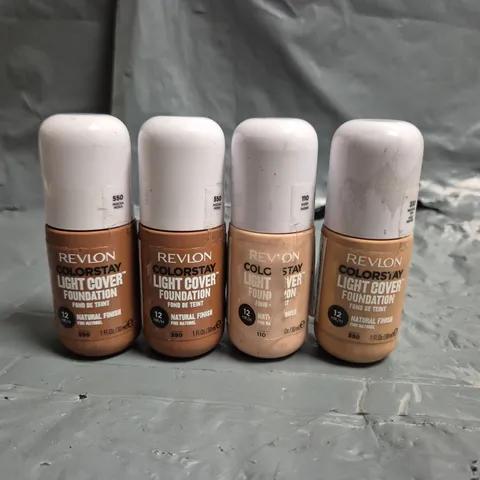 LOT OF APPROXIMATELY 25 REVLON COLOURSTAY LIGHT COVER 30ML FOUNDATIONS - 550 MOCHA & 330 TAN