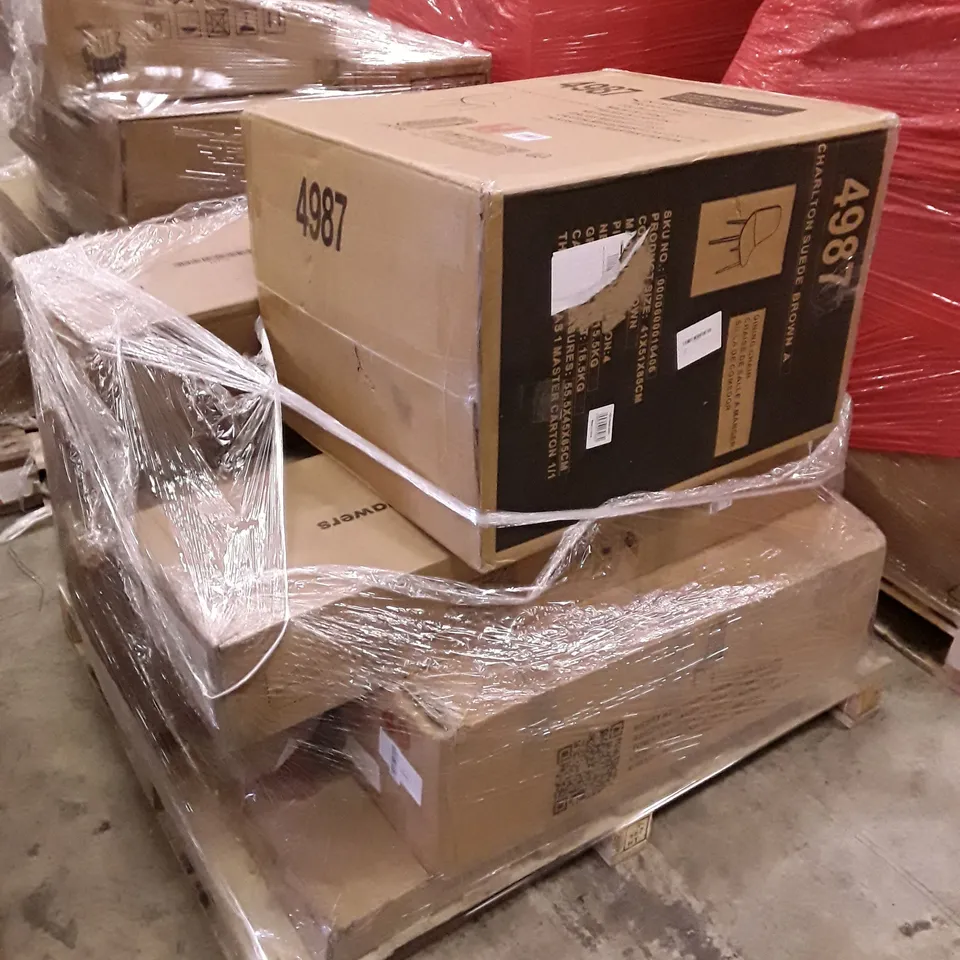 PALLET OF ASSORTED PRODUCTS INCLUDING DINING CHAIR, OFFICE CHAIR, MESH CHAIR