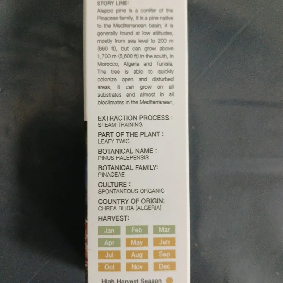 APPROXIMATELY 25 PCS AROMA NAMU ALEPPO PINE ESSENTIAL OIL 100% ORGANIC, 10ML – MADE IN KOREA