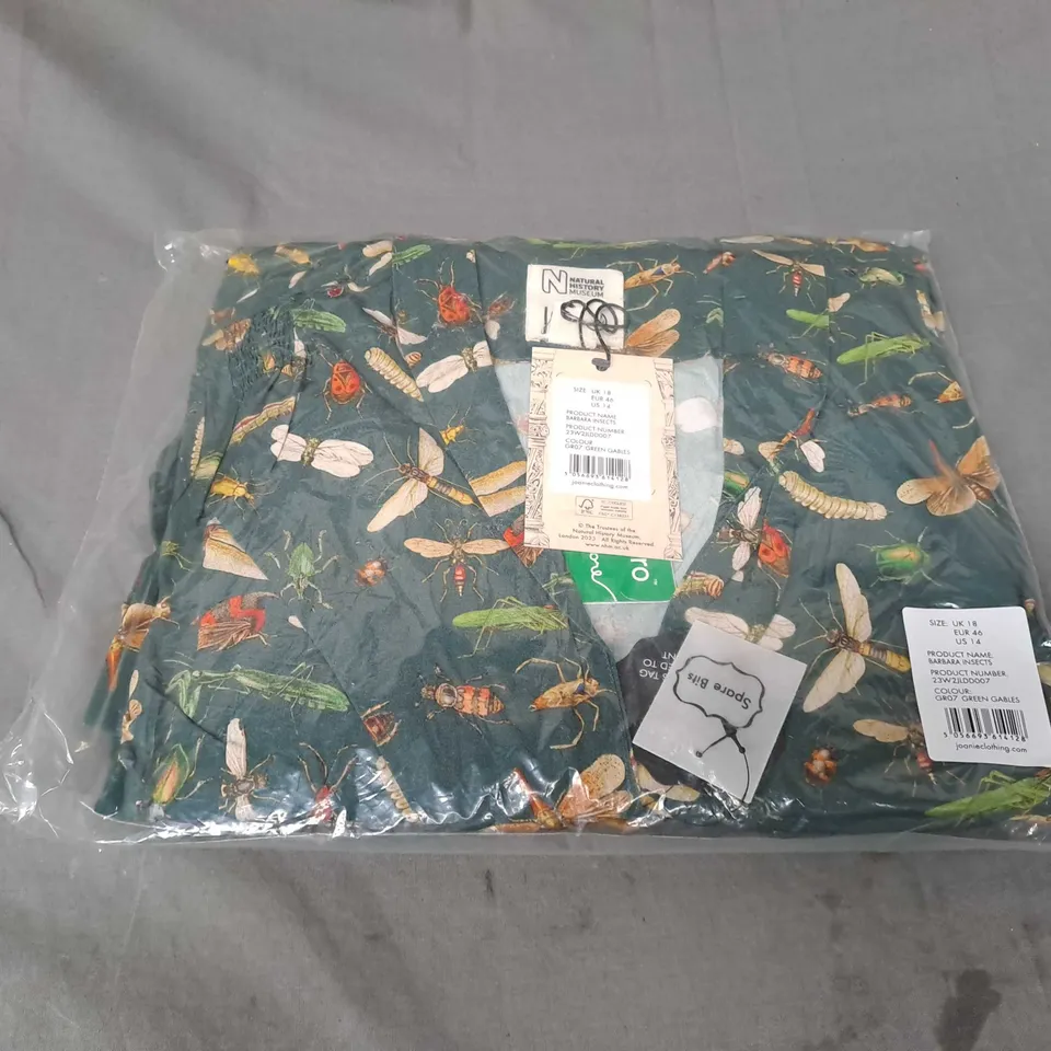 BAGGED JOANIE BARBARA INSECTS DRESS SIZE 18