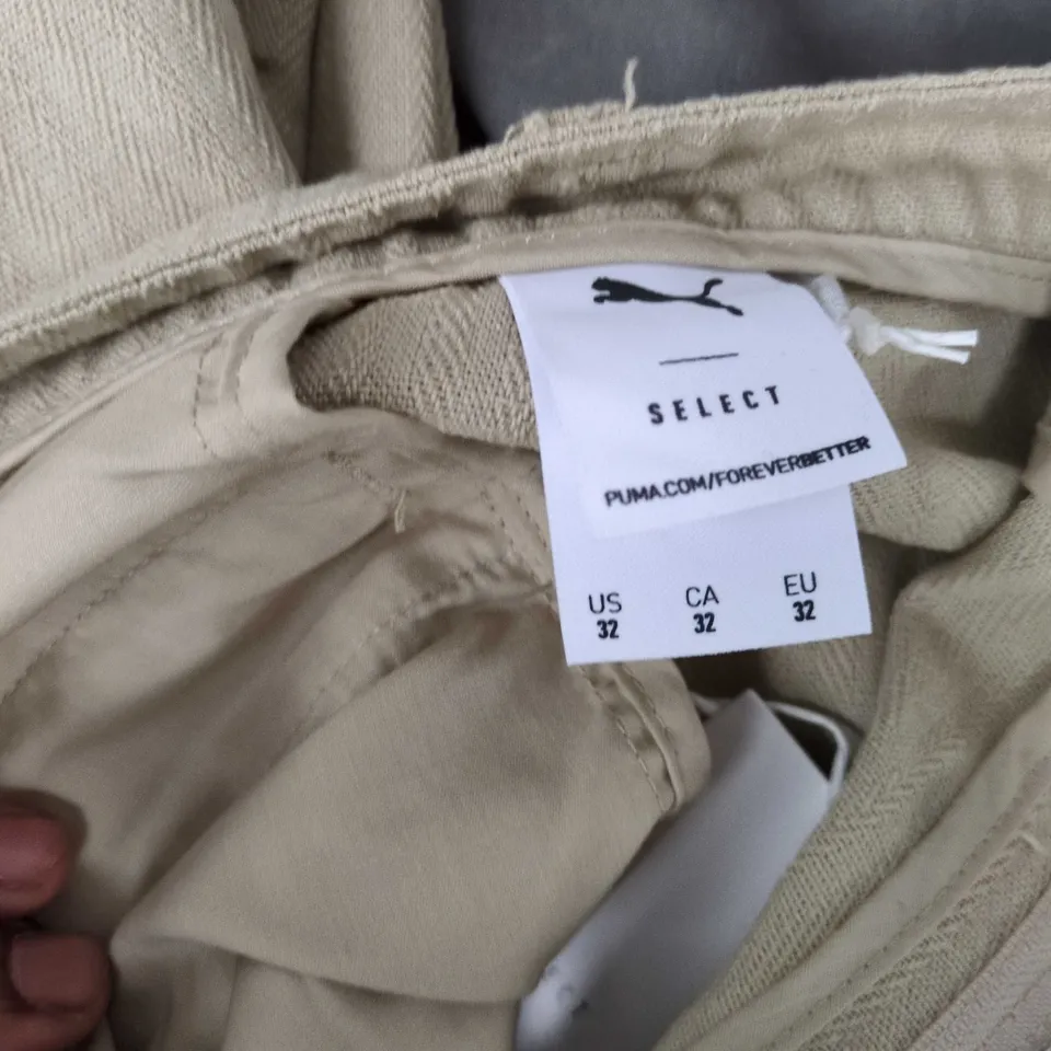 PUMA SELECT BEIGE CHINOS – MEN'S TROUSERS, UK 32 (US 32)