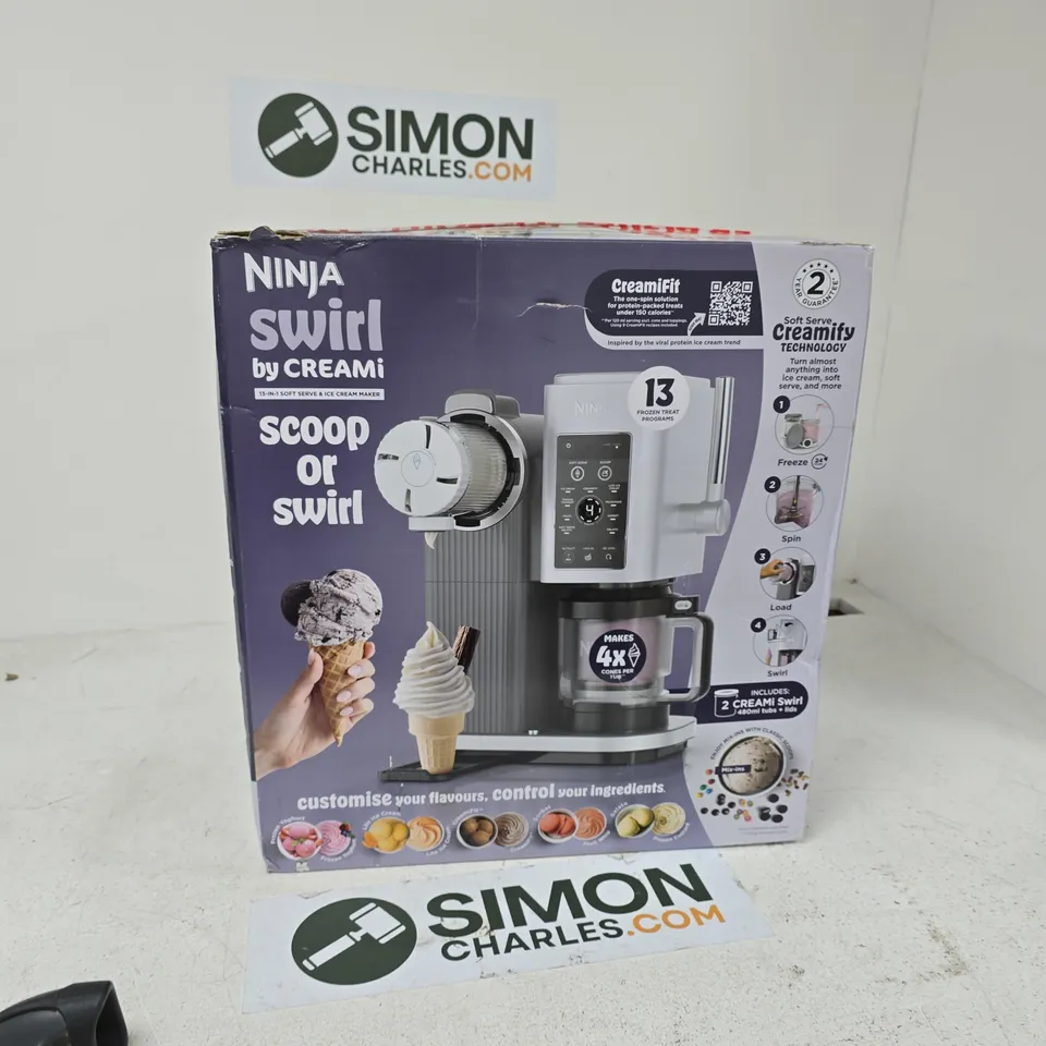 OUTLET NINJA SWIRL BY CREAMI SOFT SERVE & ICE CREAM MACHINE