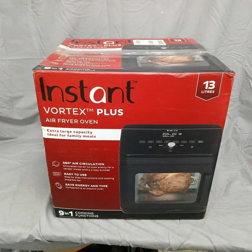 INSTANT VORTEX PLUS AIR FRYER OVEN – 13 L, BLACK, BOXED