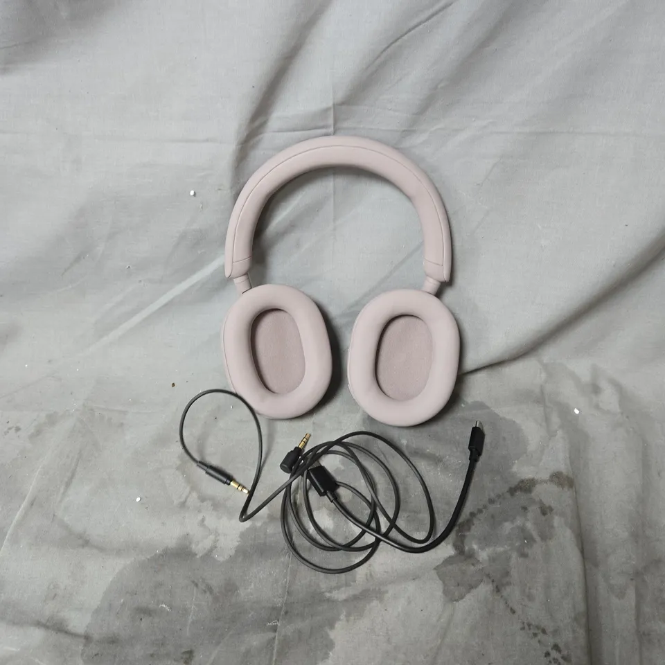 SONY PINK OVER-EAR HEADPHONES WITH DETACHABLE CABLE (INCLUDES SMALL PINK POUCH)
