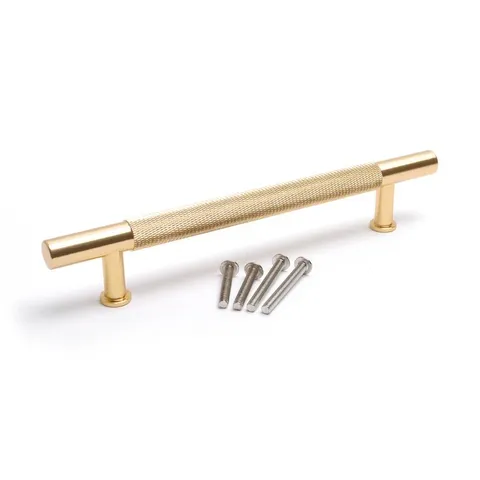 BAGGED LANSEN PREMIUM KNURLED 12.8 CM CENTRE BAR HANDLE