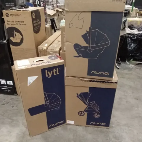 BOXED NUNA STROLLER, CARRYCOT AND CAR SEAT (3 BOXES)