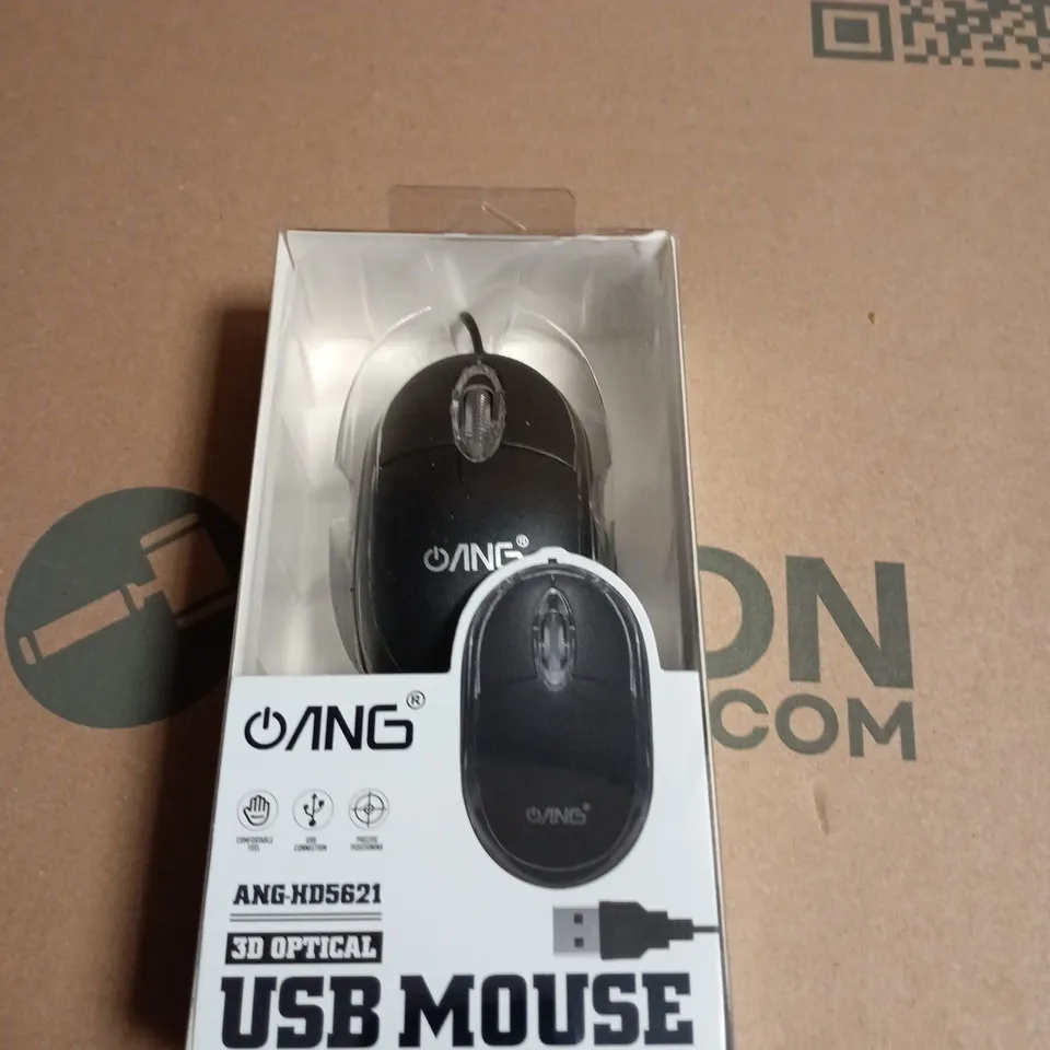 ANG-HD5621 USB MOUSE – BLACK, 3D OPTICAL, WIRED