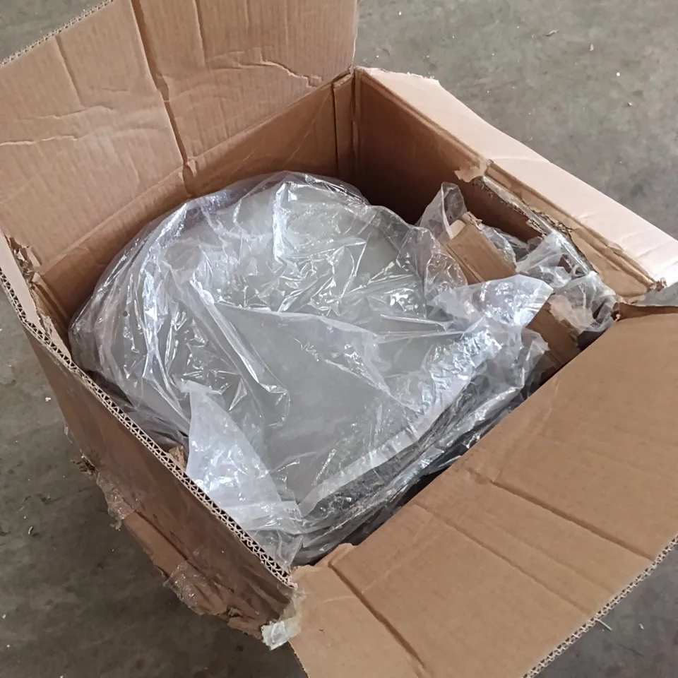BOXED DINING CHAIRS (SET OF 4) - GREY/WOOD LEGS (1 BOX)