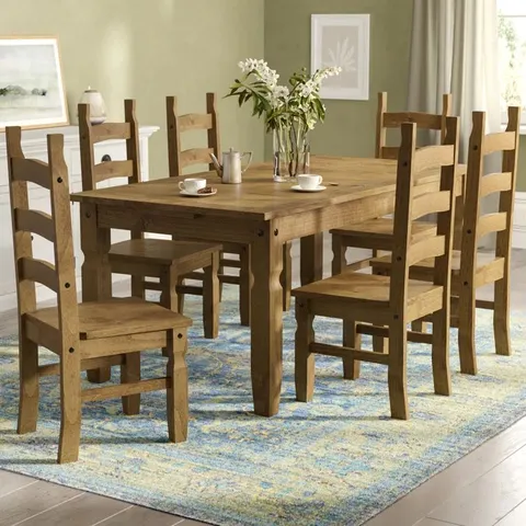 BOXED CASTILLON DINING SET WITH 6 CHAIRS (5 BOXES)