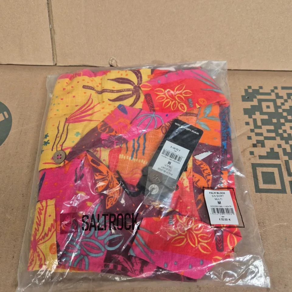 PALM BLOCK S/S SHIRT – MULTI, SIZE M (UK M)