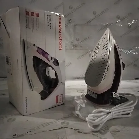 BOXED MORPHY RICHARDS STEAM FLOW 2400W TURBO IRON 
