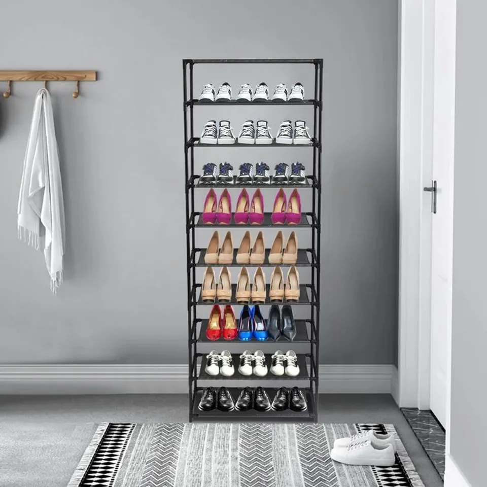 BOXED 40 PAIR SHOE RACK 