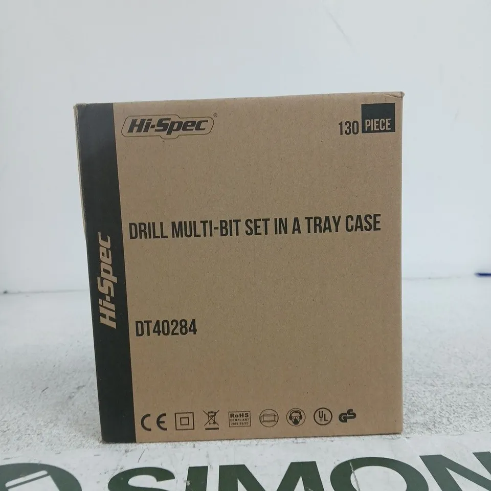 HI-SPEC DRILL MULTI-BIT SET IN TRAY CASE – 130 PIECE