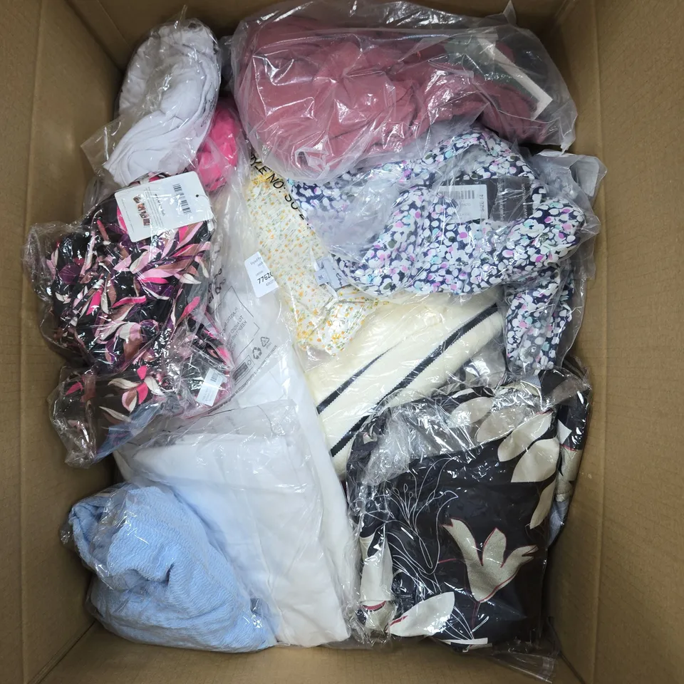 APPROXIMATELY 20 ASSORTED WOMENS CLOTHING ITEMS IN VARIOUS SIZES & STYLES