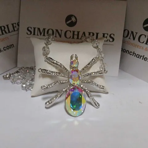 BUTLER & WILSON BEADED CHAIN SPIDER NECKLACE