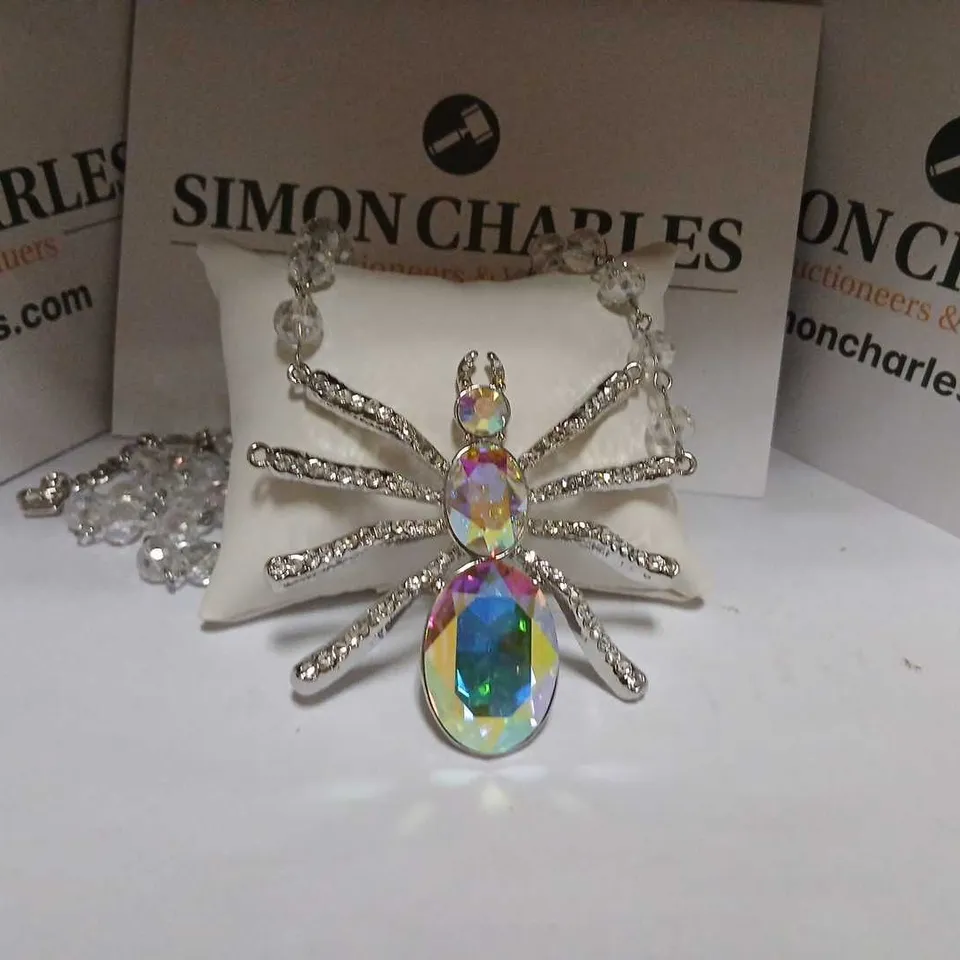 BUTLER & WILSON BEADED CHAIN SPIDER NECKLACE