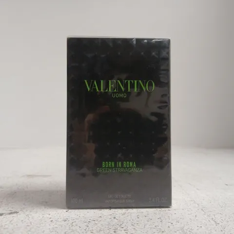 SEALED VALENTINO UOMO BORN IN ROMA GREEN STRAVAGANZA EAU DE TOILETTE 100ML