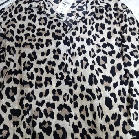 QED LONDON POLY LEO COLOUR OVERSIZED BLOUSE - M/L