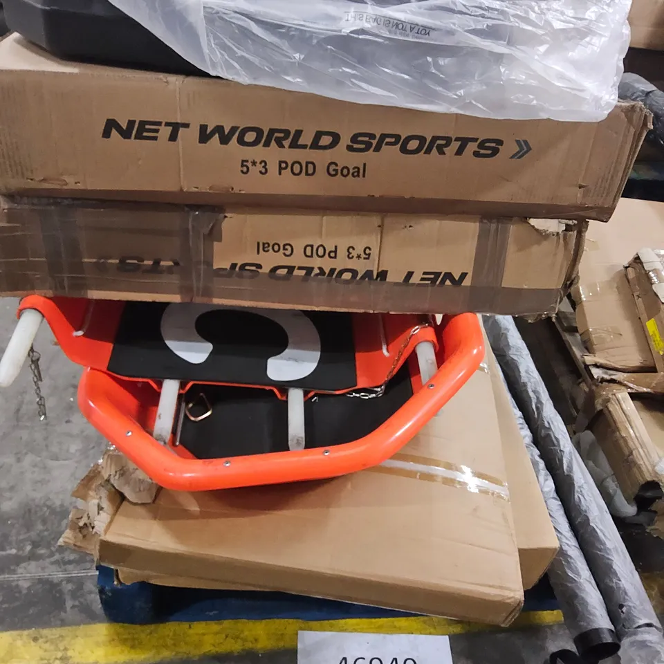 PALLET OF ASSORTED BOXED SPORTS EQUIPMENT & PARTS