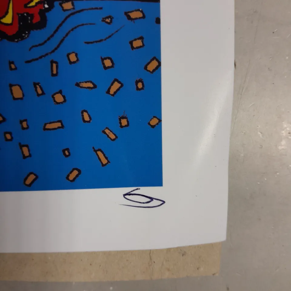 DINOSAUR TRASHES PARLIAMENT! SIGNED PRINT BY DIXON DOES DOODLES
