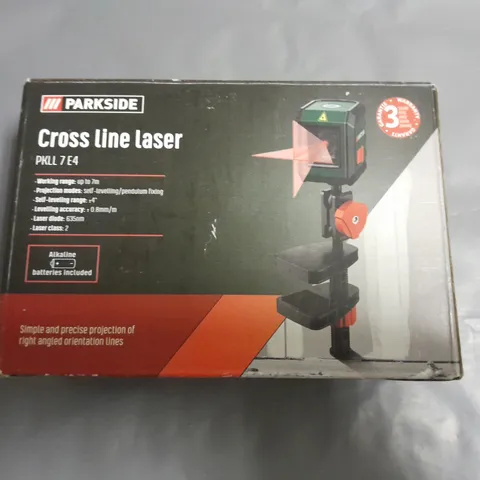 BOXED PARKSIDE CROSS LINE LASER - PKLL 7E4