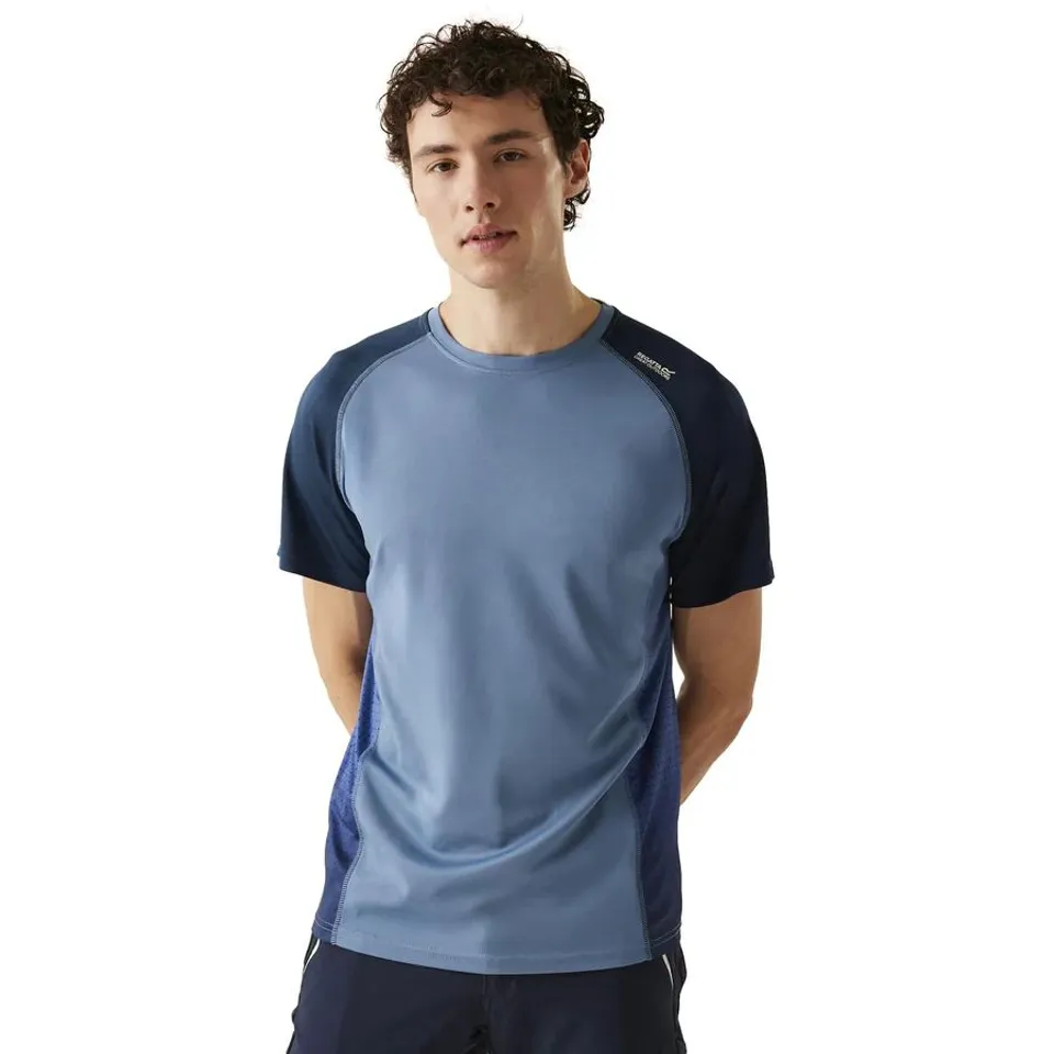 REGATTA MENS CORBALLIS SHORT SLEEVE T-SHIRT CORNET BLUE SIZE S