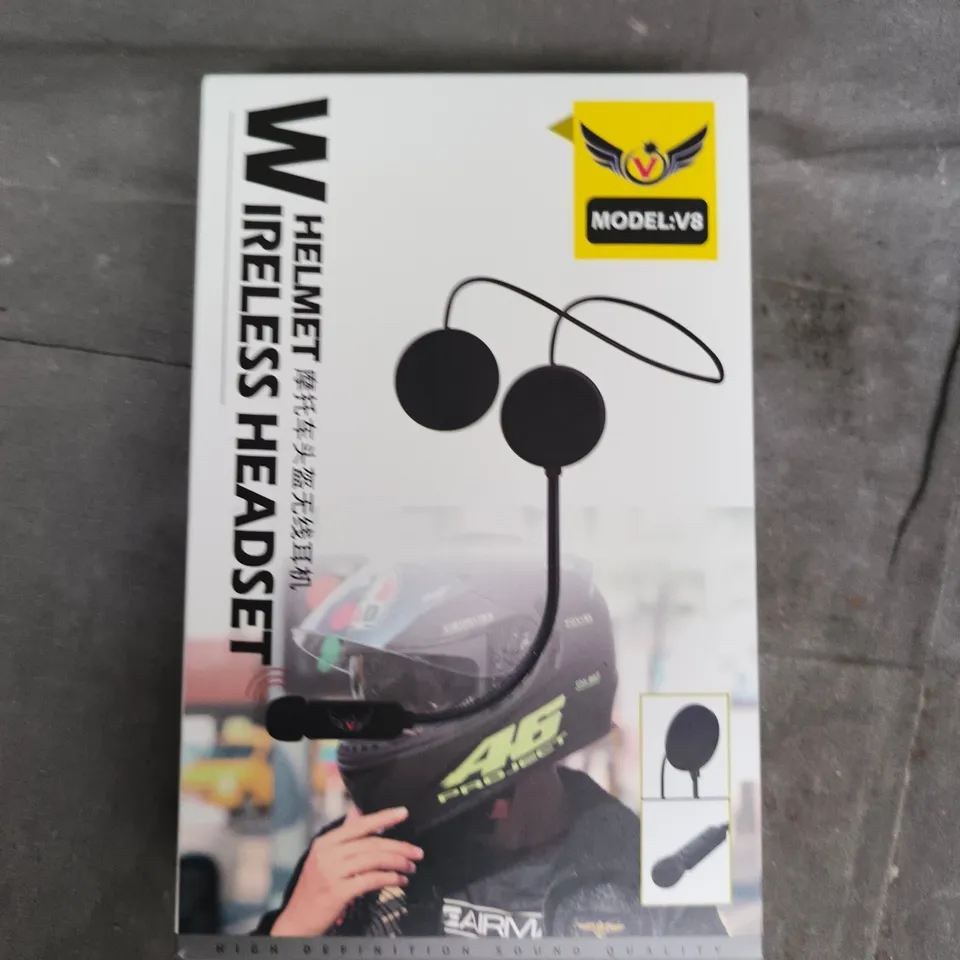 V8 WIRELESS HELMET HEADSET 