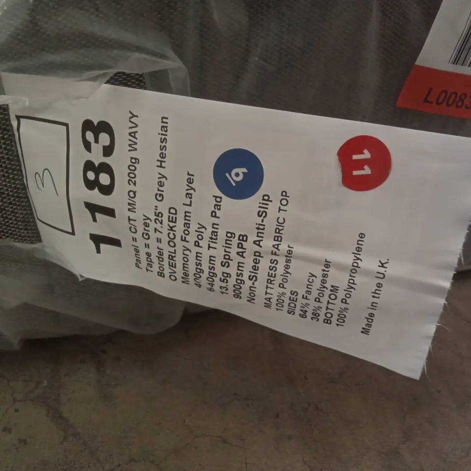 QUALITY BAGGED 3" SINGLE ARDOCH MEMORY FOAM OPEN COIL MATTRESS 