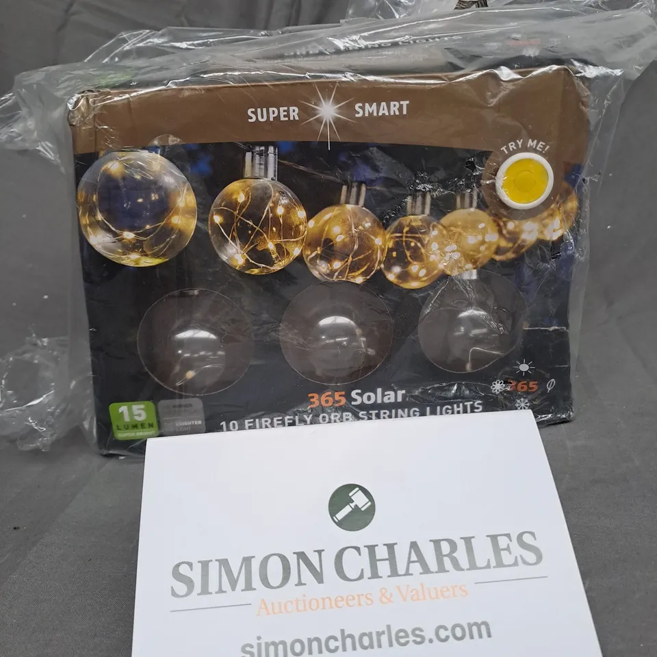 SUPER SMART 365 SOLAR 10 FIREFLY ORB STRING LIGHTS RRP £26