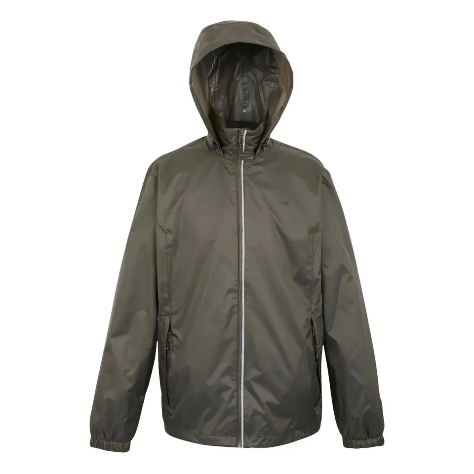 REGATTA HOODED WATERPROOF JACKET LYLE IV TREETOP LARGE