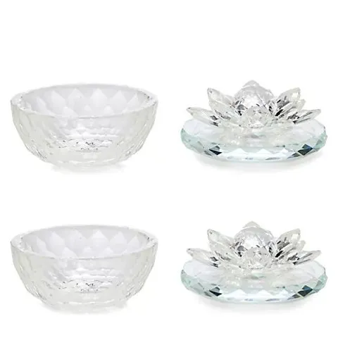 JM BY JULIEN MACDONALD SET OF 2 CRYSTAL LOTUS TRINKET BOX