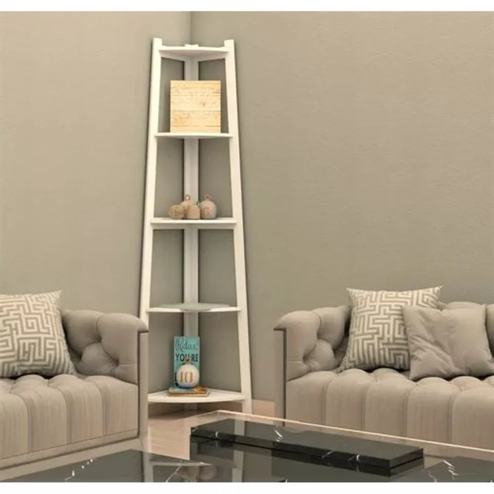 BOXED CARDENAS 158CM H × 37CM W CORNER BOOKCASE