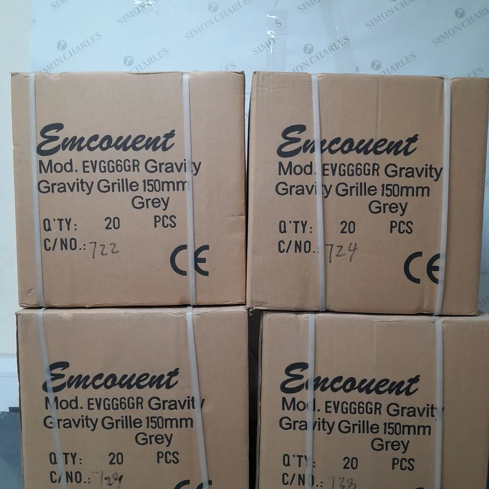 80 EMCOVENT GRAVITY GRILLES 150mm (EVGG6GR) - COLLECTION ONLY