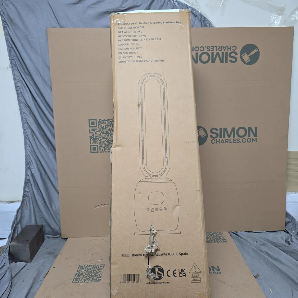 JACK STONEHOUSE BLADELESS OSCILLATING HOT & COOL FAN WITH REMOTE CONTROL 2000W BOXED