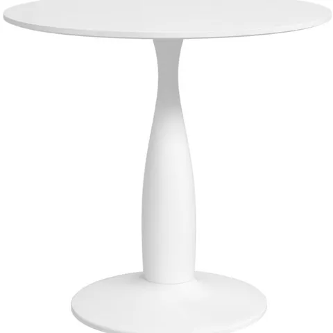 BOXED HOMCOM ROUND DINING TABLE FOR 2, MODERN, STEEL BASE, WHITE