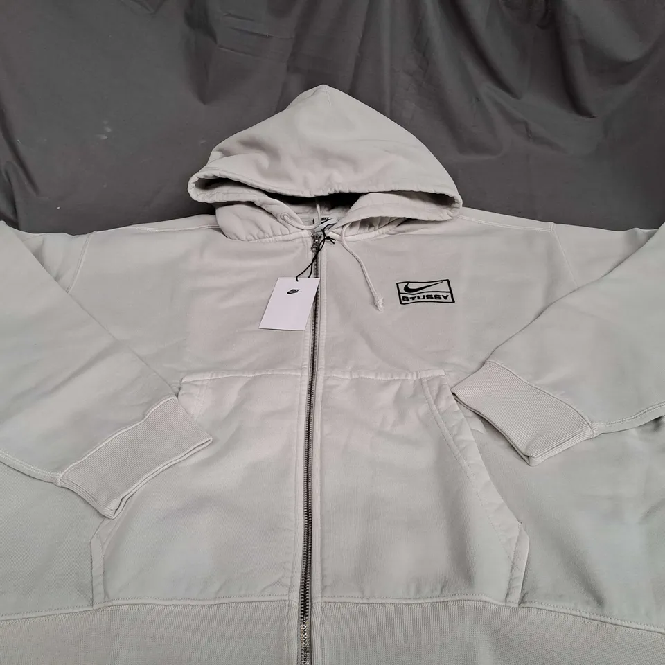 NIKE STUSSY ZIPPED BIEGE JACKET SIZE L