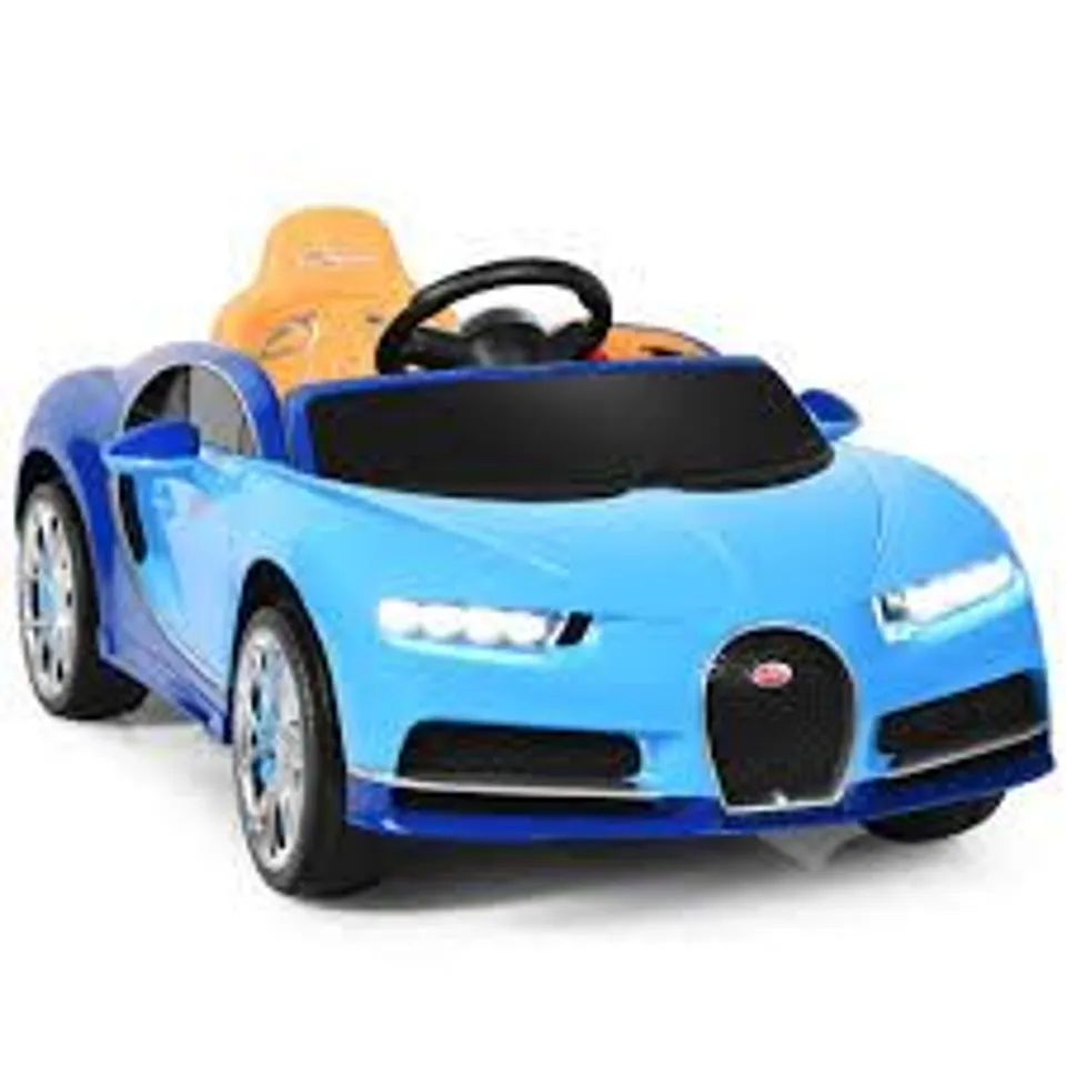 BOXED COSTWAY BUGATTI 12V KIDS LICENSED BATTERY POWERED VEHICLE WITH REMOTE CONTROL - NAVY