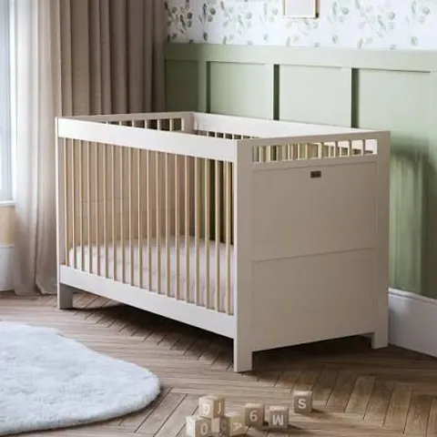 BOXED SILVER CROSS SEVILLE COT BED - CASHMERE/OAK (1 BOX)