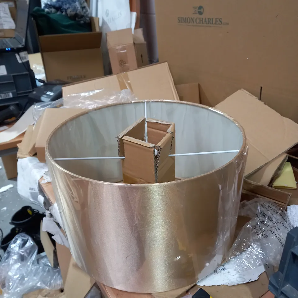 HEWITT 1LT FLOOR LAMP GOLD MOSAIC GOLD SHADE
