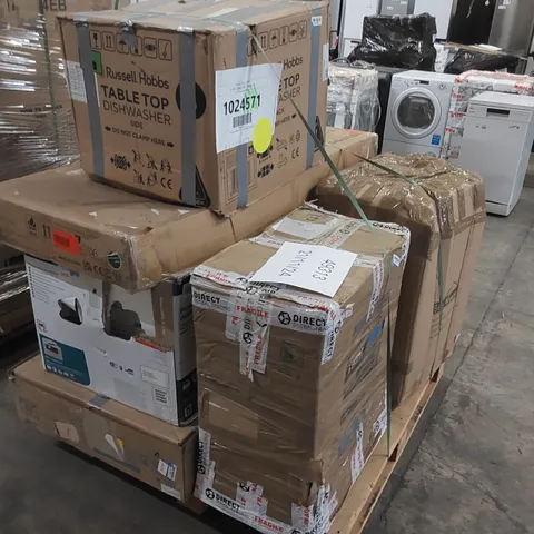 PALLET OF APPROXIMATELY 6 UNPROCESSED RAW RETURN HOUSEHOLD AND ELECTRICAL GOODS TO INCLUDE;