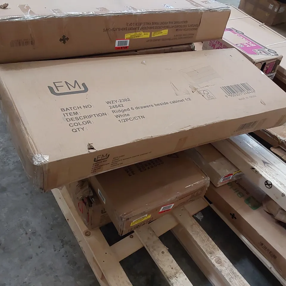 PALLET OF ASSORTED FURNITURE PARTS 