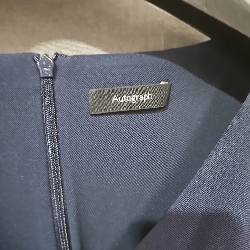 AUTOGRAPH BACKZIP DRESS IN NAVY - UK 14