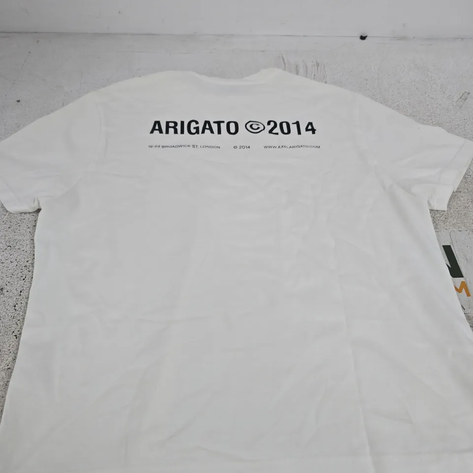 AXEL ARIGATO WHITE COTTON T-SHIRT – WOMEN'S, UK SIZE M