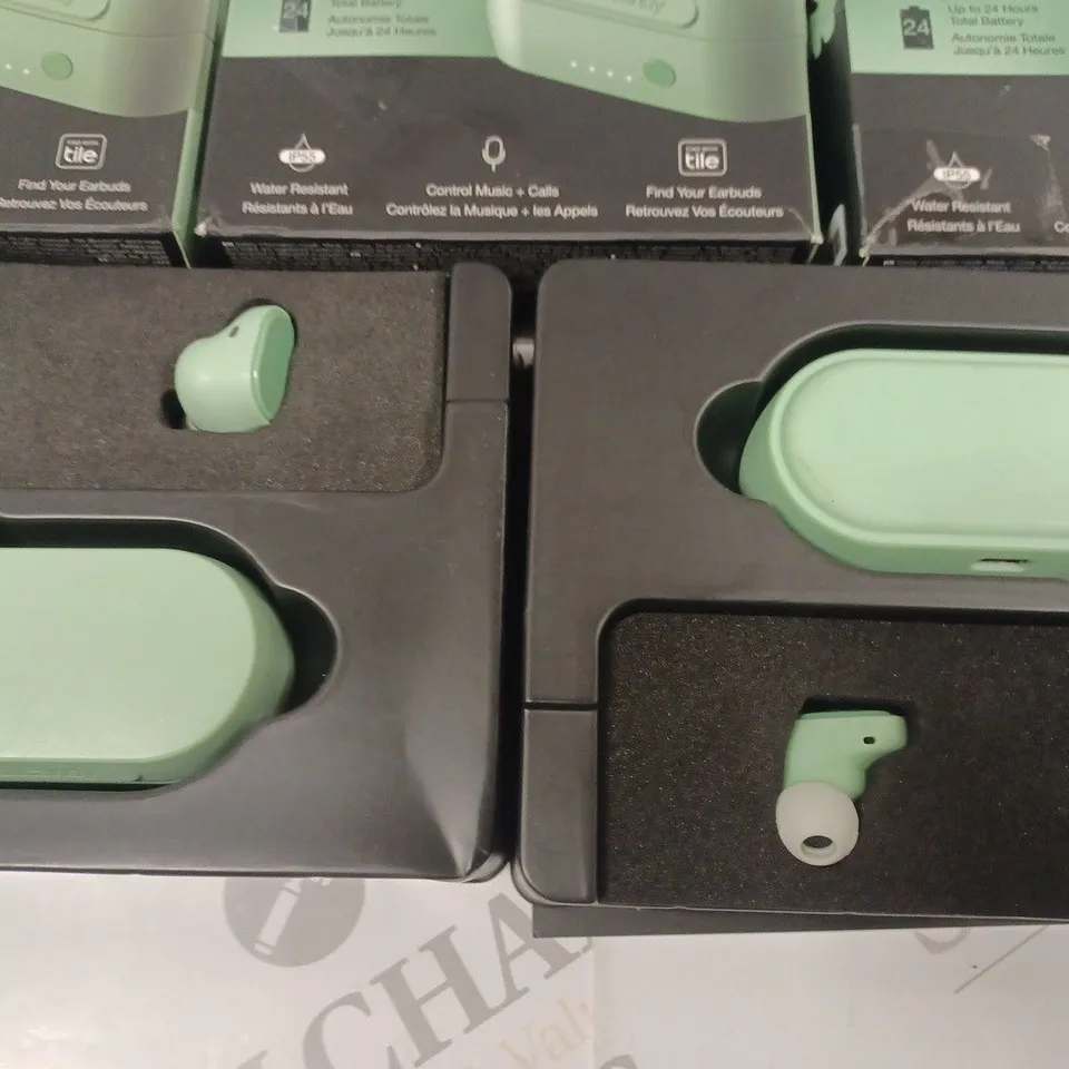 LOT OF 5 PAIRS OF SKULL CANDY SESH EVO TWS EARBUDS IN GREEN