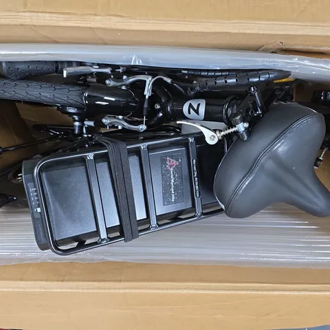 BOXED ZINC FOLDING ELECTRIC BIKE ECO // BLACK, 20" (1 BOX)