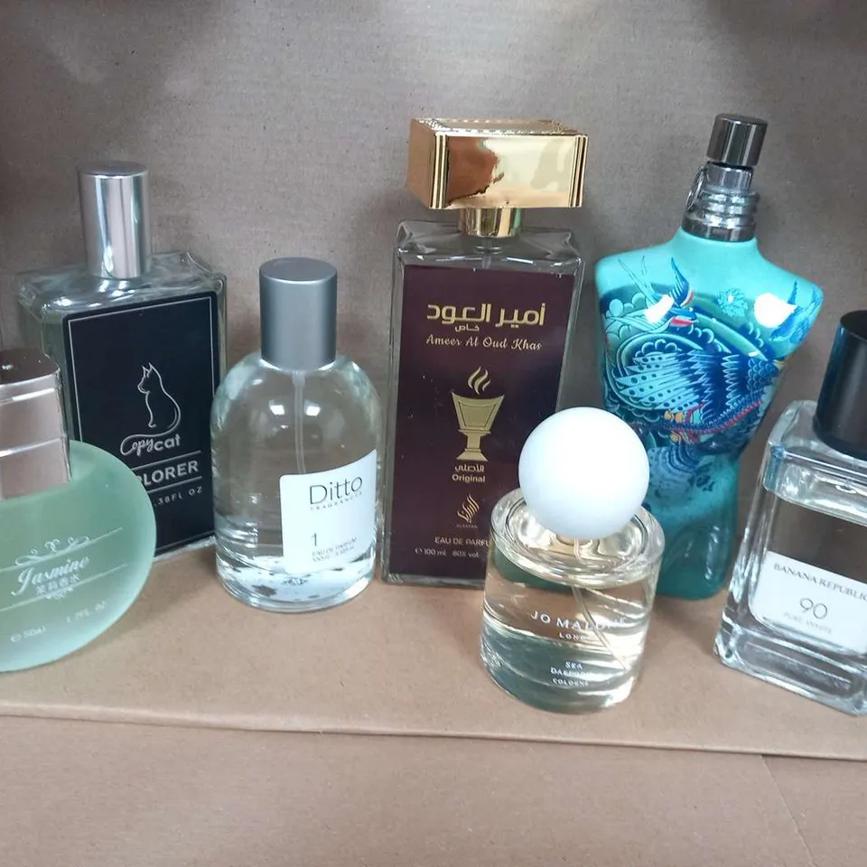 10 ASSORTED UNBOXED FRAGRANCESTO INCLUDE; JO MALONE, BANANA REPUBLIC, JEAN PAUL GAULTIER AND JASMINE