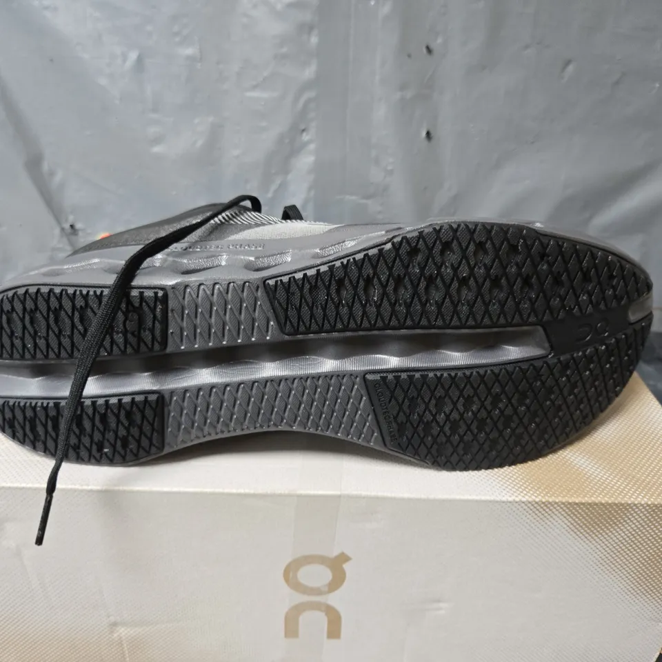 BOXED PAIR OF ON CLOUDSURFER NEXT TRAINERS IN GREY - UK 11