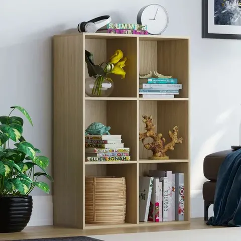 BOXED VIDA DURHAM 2x3 CUBE STORAGE UNIT - OAK (1 BOX)