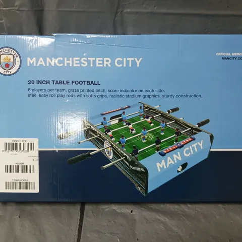 BOXED MANCHESTER CITY 20 INCH FOOTBALL TABLE